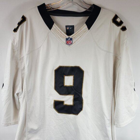 NFL On Field XXXL White Jersey #9 Drew Brees Jersey New Orleans Saints - Picture 2 of 12